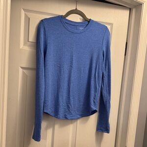 American Eagle Outfitters Long Sleeve Crewneck Top - Blue